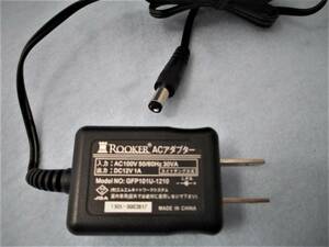 ＝■【ROOKER】監視カメラ用ACアダプター(DC12V＝1A) 外径5.5／内径2.1mmΦピンジャック