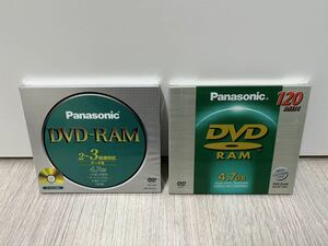 【希少品・未使用品】日本製 Panasonic DVD-RAM LM-HC47L LM-AF120U 2枚組 レーベル 地デジ/BS/CS/4K CRPM パナソニック