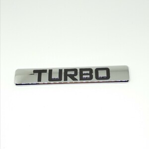 送料84円 訳有品 TURBO ターボ アルミ エンブレム ステッカー A10