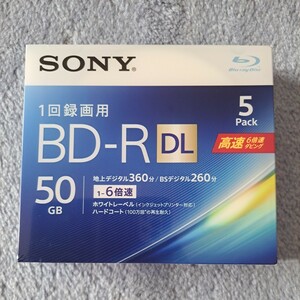 送料無料 SONY BD-RDL1回録画用5枚入(高速6倍速ダビング)