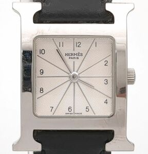 エルメス　Hウォッチ　HH1.210　クォーツ　レザー　□A刻印　ホワイト文字盤　レディース　腕時計　HERMES　◆3111/藤枝インター店