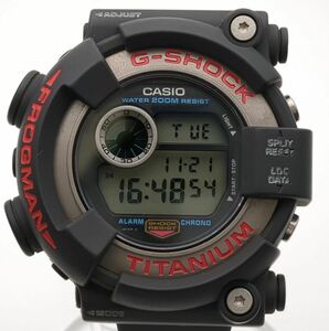 G-SHOCK　フロッグマン　DW-8200　クォーツ　ラバーベルト社外製　チタン　ブラック　メンズ　腕時計　 CASIO　◆3111/藤枝インター店