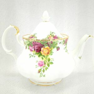 ロイヤルアルバート　ティーポット　オールドカントリーローズ　箱付　ROYAL ALBERT　中古　◆3111/藤枝インター店