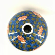 藤井錦彩 作 有田焼 　染錦花絵　花瓶 壺 錦彩釜　木箱　工芸　銘有り　花 花生 花入 壷 飾壺 ◆3107/SBS通り店_画像4