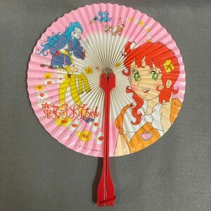  Showa Retro Majokko Megu-chan веер веер "uchiwa" подлинная вещь не использовался товар 