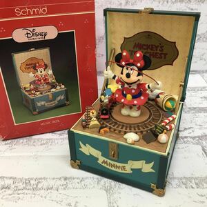 SU■ Schmid MINNIE'S TOY CHEST 外箱付き ミニーマウス オルゴール Disney ディズニー Sankyo インテリア コレクション ヴィンテージ