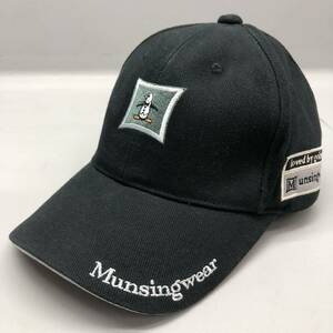 T■① Munsingwear マンシングウェア ブラック 黒 Lサイズ GRANDSLAM 綿100% ファッション 帽子 キャップ 男女兼用 中古品