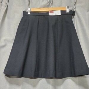 新品　高校女子　制服スカート　総裏地付き　フレアースカート 学生服　黒　トンボ