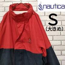 NAUTICA（ノーティカ）フルジップジャケット フード付き S 赤（Fb2） 長袖ナイロンジャケット マウンテンパーカー_画像1