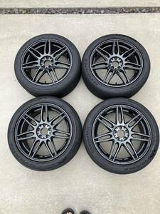 ウェッズスポーツ　WedsSports SA-77R 17インチ　5穴 PCD100 インセット48 7.5J シバタイヤ R23　280 225/45R17 おまけ 4本 86やBRZなど