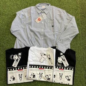 HP159-A62 HIPANDA ハイパンダ 半袖 Tシャツ Sサイズ Wilson ウィルソン ストライプシャツ Lサイズ 4点まとめ 未使用 展示品 ウェア