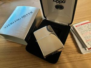  last 1 piece!! ZIPPO sterling silver Zippo - lighter original silver regular goods oil lighter smoking .STERLING Zippo mirror specular 