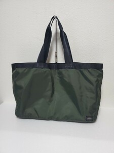  beautiful goods PORTER Porter Yoshida bag ROUND TOTE BAG round tote bag bla dark green black nylon F59