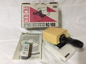 < including carriage > secondhand goods MAX Max rotary check lighter RC-100 office work supplies office interior small stamp receipt 