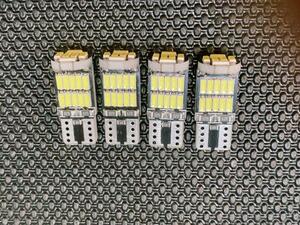 ★爆光 T10 T16 LED バルブ 26連 6000K ホワイト 12V ポジション 4個セット