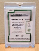 古橋亨梧 TOPPS MERLIN 2023 KYOGO FURUHASHI セルティック CELTIC 直筆サイン&ボールカード AUTO FC岐阜 ヴィッセル神戸 日本代表_画像2