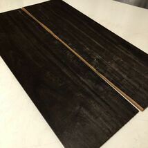 アフリカンブラックウッド　薄板　黒いめ　2枚セット 600×185×5 100サイズ 幅方向に反り少し_画像7