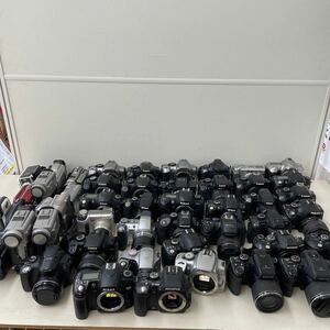 サ) ジャンク　カメラ まとめ 大量 デジカメ類　35台　ビデオカメラ類　14台　計49台　デジタル一眼 Canon SONY OLYMPUS 他　管理tk 