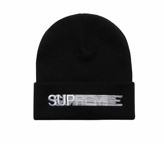 新品未開封 Supreme MOTION LOGO Beanie BLACK 黒 ビーニー ニット帽子