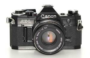 ★美品★ CANON キヤノン AE-1 ボディ FD 50mm F1.8 S.C. 鳴無・露出・シャッター全速 #C425