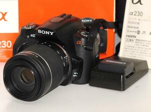 ★美品★ SONY ソニー DSLR-A230 ボディ DT 55-200mm F4-5.6 元箱付属多数 #S106