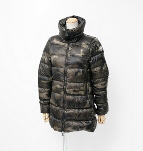 GO3038◆モンクレール*MONCLER*53521*TORCY*DOUDOUNE LEGERE*ライトダウンコート*迷彩*カモフラージュ柄*0*ダークグリーン×ブラック