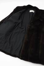 GP2821☆ブラックグラマ BLACK GLAMA Belle Vison 最高級毛皮 ミンク MINK ファーコート ハーフコート リアルファー ブラウン系 サイズ9_画像5