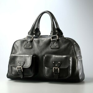 MF7393*イタリア製*DOLCE＆GABBANA ドルチェ&ガッバーナ*MISS EXPRESS*スタッズ*レザーミニボストンバッグ*ハンドバッグ*鞄*ブラック