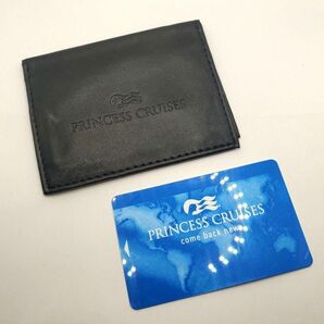 プリンセスクルーズ 二つ折り レザー風 カードケース おまけカード付き カードケース ブラック 定期入れ パスケース