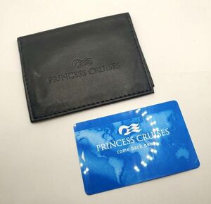 プリンセスクルーズ 二つ折り レザー風 カードケース おまけカード付き カードケース ブラック 定期入れ パスケース