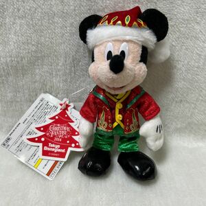 訳あり　TDL ディズニー クリスマスファンタジー　2014 ミッキー ぬいば ぬいぐるみバッジ