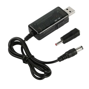 CERRXIAN USB 5Vから9V 12電圧昇圧変換器ケーブル、USB 5V 2A昇圧DC5521 9V/12V 0.8A昇圧器電源アダプタ、DC35135変換器、LEDディスプレイ