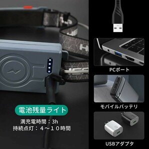  ランプ ネックライト 明るさ800ルーメン センサー機能 IP44防水 防災 停電 アウトドア 釣り 登山 自転車 点灯モード usb-c充電式の画像4