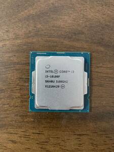 Intel CPU Core i3 10100F 4コア8スレッド 3.60GHZ SRH8U 内蔵グラフィック無し CPUのみ 起動確認済み　10世代