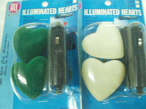  unused retro 2 ream Heart light green & white SETba person g custom car 90 period hanging dice -stroke can p Rod deco truck art 