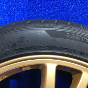 [AK-0014933] スバル インプレッサ WRX STI GDB 前期 丸目 純正 17インチ 7.5J +53 5H100 225/45R17 HANKOOK VENTUS SIM4の画像9