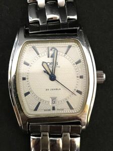Y0361 稼動品 ORIS オリス 腕時計 レディース AT 自動巻 23石 ホワイト文字盤 オートマ スクエア デイト スイス製