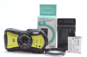 【光学美品】 PENTAX ペンタックス 33ft Optio WG-1 GPSデジタルカメラ イエロー 防水 耐衝撃 防塵 防寒 ＃K1172402005Y 　