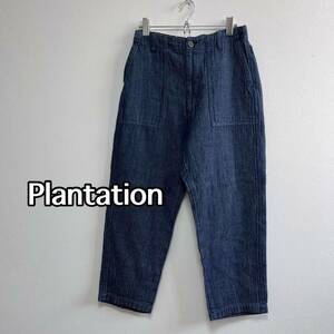 Plantation プランテーション　パンツ　イージーパンツ　デニム　クロップドパンツ　レディース　ボトムス コットンパンツ