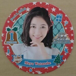 AKB48カフェ 2016年 クリスマス 12.1限定 コースター／渡辺麻友