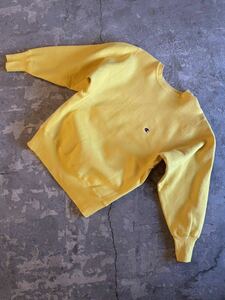 [ the vintage ] 80's champion reverse weave crew neck sweat shirt yellow