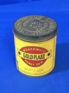 B635ア☆【たばこ パッケージ】 GOLD FLAKE ゴールドフレーク 煙草 タバコ シガレット 缶 空缶 イングランド製 ヴィンテージ レトロ