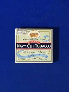 B859ア●【たばこ パッケージ】 NAVY CUT TOBACCO John Player & Sons 煙草 タバコ シガレット 空箱 イングランド製 ヴィンテージ レトロ
