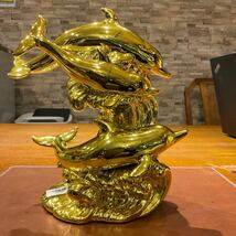 【空瓶】ゴールドドルフィン gold dolphin フレンチブランデー 陶器 空ボトル 143727_画像1