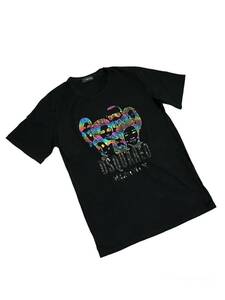 DSQUARED2 半袖Tシャツ Tシャツ ブラック Mサイズ相当 古着プリントTシャツ