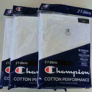[チャンピオン] Tシャツ (2枚組) 綿100% 抗菌防臭 丸首 半袖 2P Cotton Performance クルーネックTシャツ CM1-T