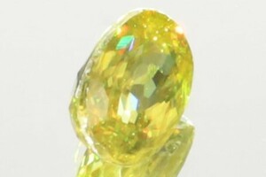 1.13ct ミラクル ラスター 天然 スフェーン 天然石 VS ルース オーバル 7.2 x 5.2mm | マダガスカル産 [鑑別済ロット]