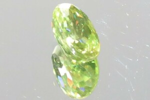 ★希少色☆彡 綺麗なグリーン 高品質 天然 スフェーン ラスター 0.83ct VS ルース オーバル 6.7x4.7mm | マダガスカル産 [鑑済ロット]