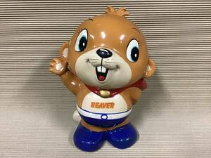 y30】三菱重工 ビーバーエアコン キャラクター BEAVER ビーバーくん 約25cm 陶器製 昭和レトロ 当時物 企業物 レア物 非売品