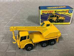 m63】 MATCHBOX マッチボックス No.63 DODGE CRANE TRUCK ミニカー 当時物 レトロ 昭和レトロ レア物 希少 ヴィンテージ